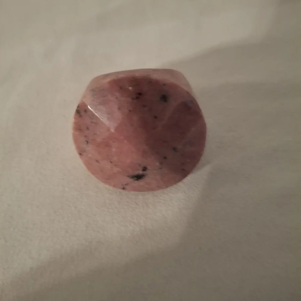 Women's Rhodocrosite Faceted Ring